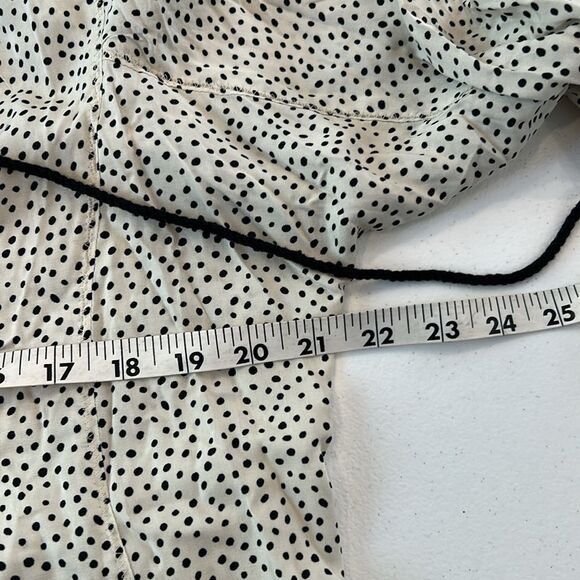 Les Serein new tags, black and cream polkadot with trim, blouse, medium - Picture 5 of 7